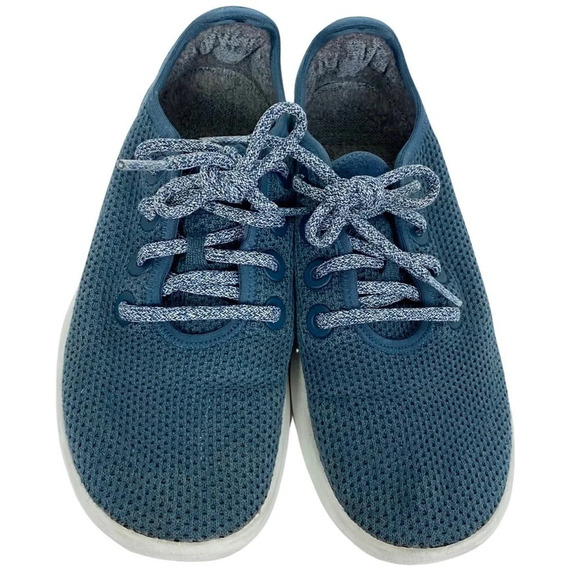 Allbirds Tree Runners Sneakers Blue White Womens 9 Shoes Lightweight Eco Mesh - Picture 4 of 14